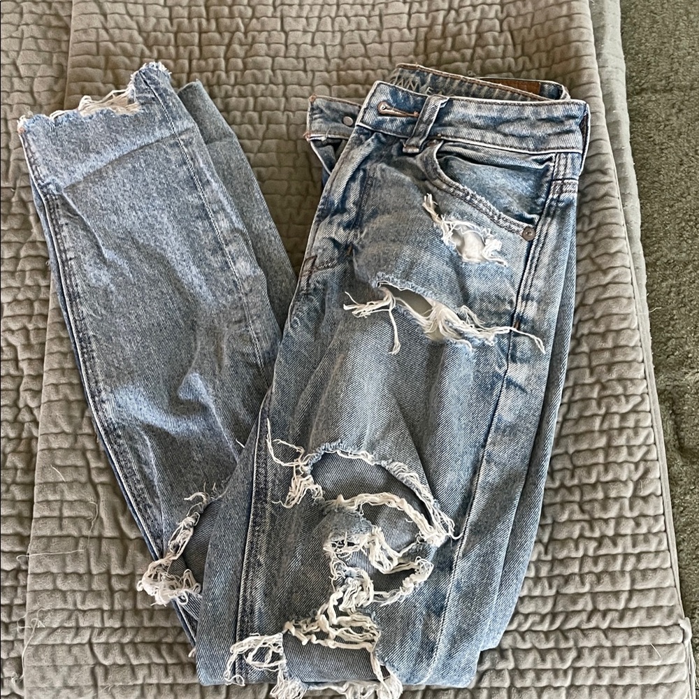 Distressed Light Blue Women's Jeans